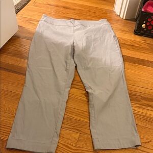 Tribal Women's Light Gray Cropped Pants